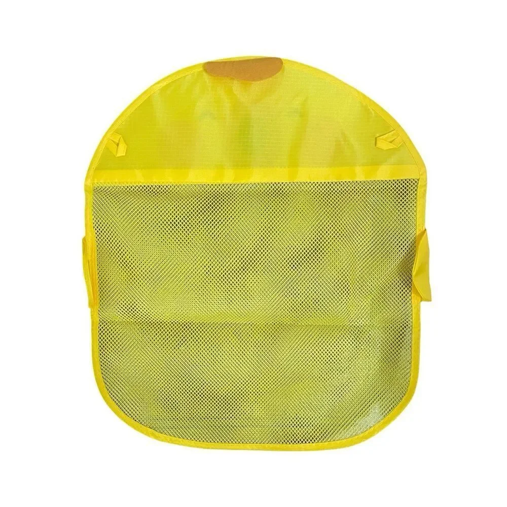 Kids Bath Toy Storage Organizer Mesh Bag Suction Cups No Hooks Yellow